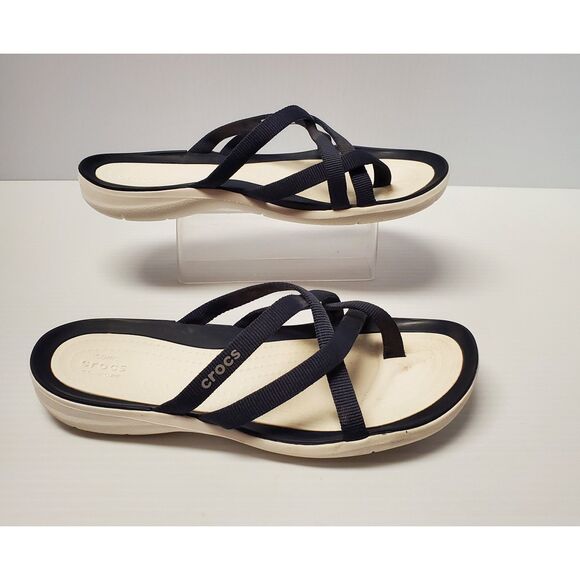 Crocs Swiftwater Strappy Flip Flops Size 8 - Picture 3 of 4